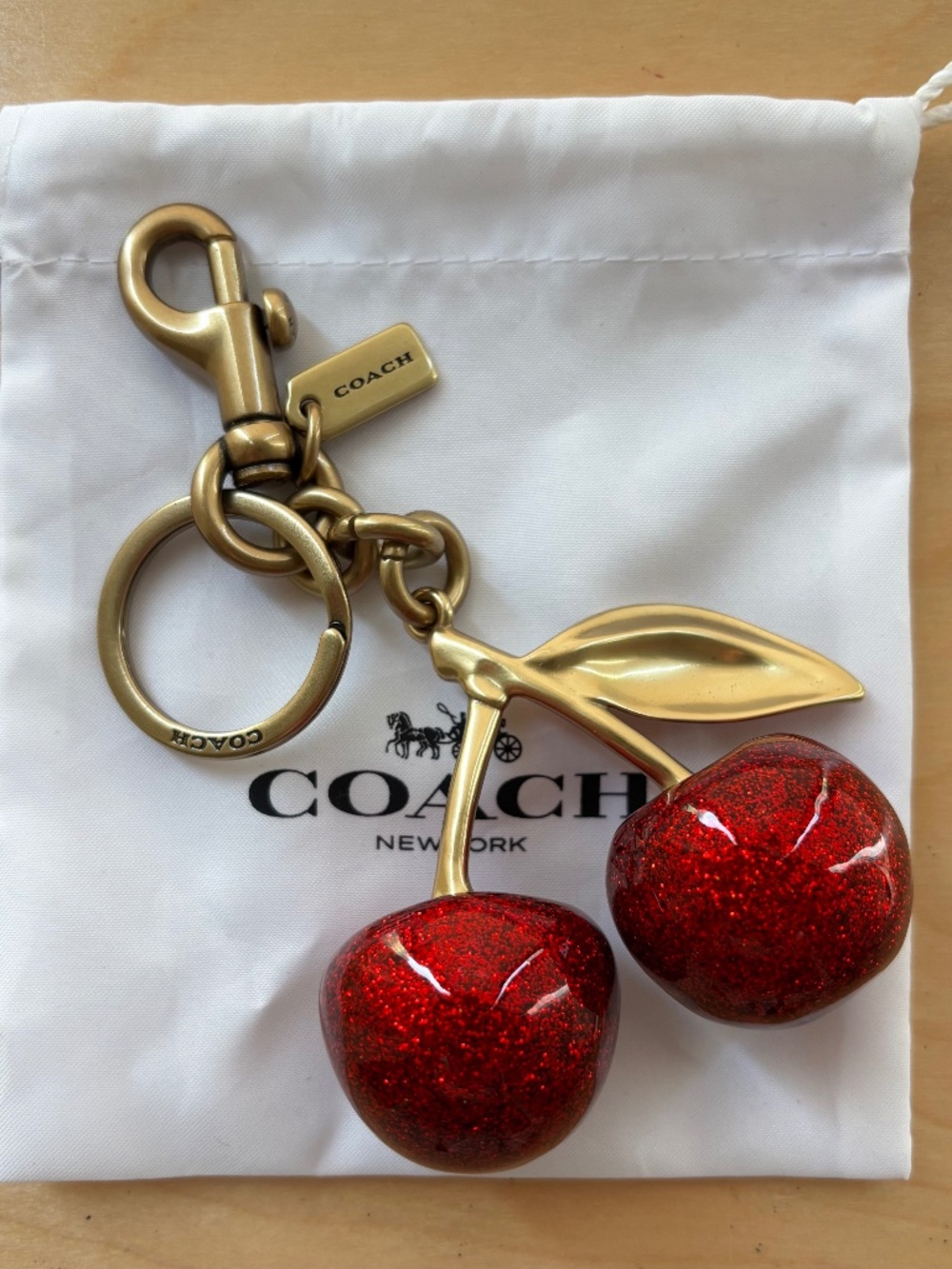 Coach Cherry Bag Charm (NWOT)